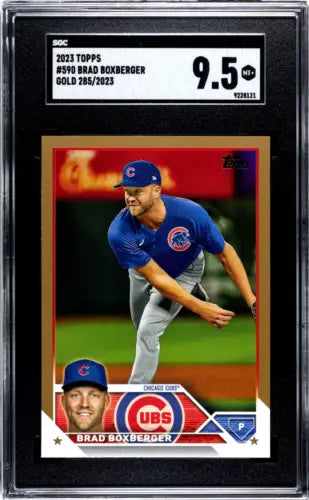 Graded Topps Brad Boxberger #590 Gold 285/2023 Baseball Card SGC 9.5