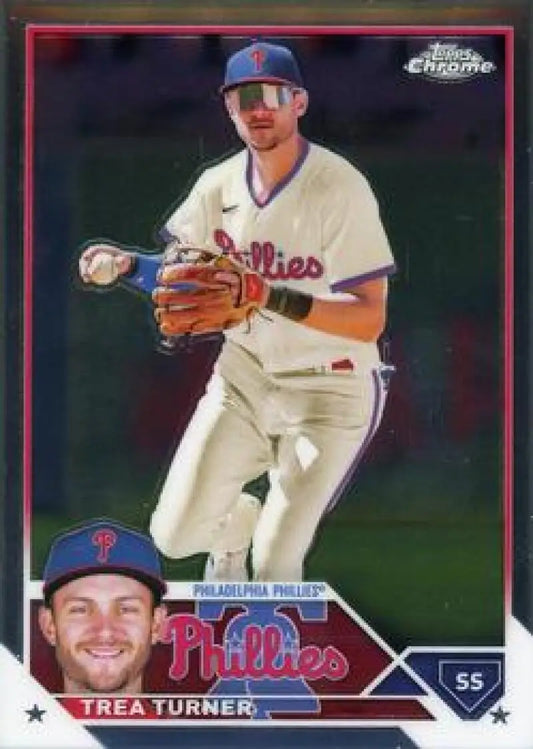 Trea Turner 2023 Topps Chrome #103 Baseball Card Philadelphia Phillies NM-MT