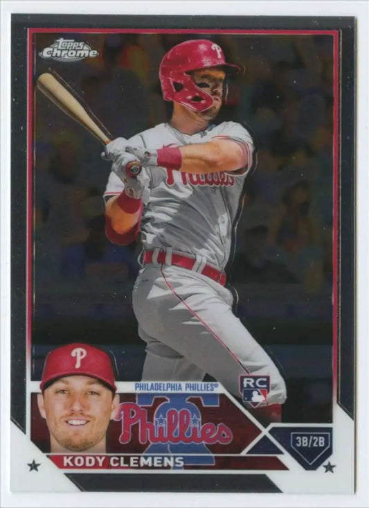 2023 Topps Chrome Kody Clemens Philadelphia Phillies baseball card rookie NM-MT