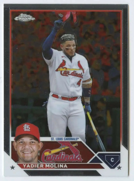 Yadier Molina 2023 Topps Chrome #14 Baseball Card for St. Louis Cardinals collectors
