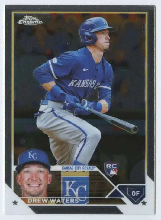 Drew Waters 2023 Topps Chrome Rookie Card Kansas City Royals Baseball Card NM-MT
