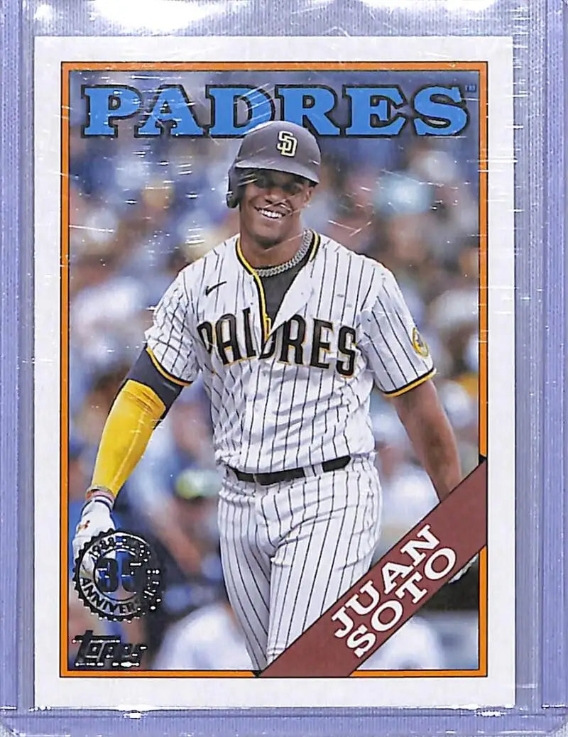 Juan Soto baseball card from 2023 Topps Chrome 35th Anniversary series