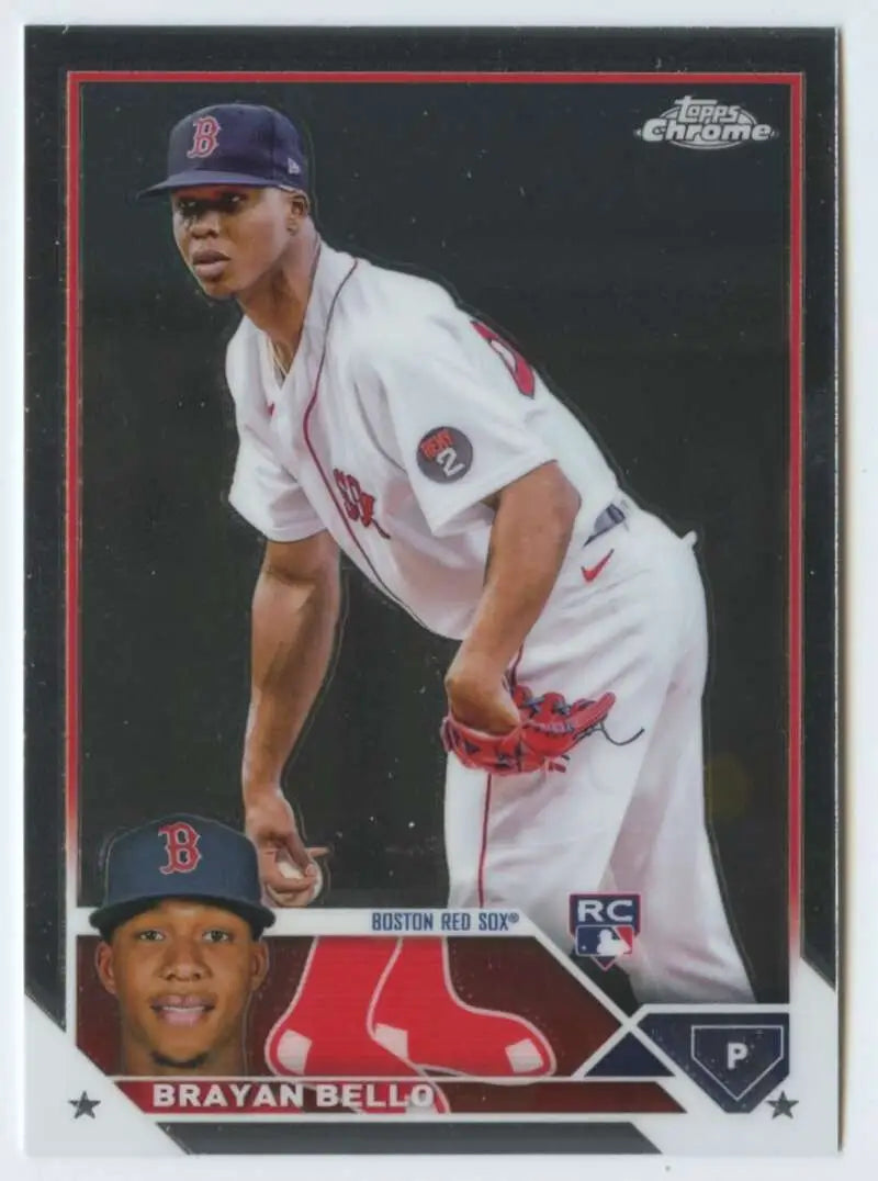 Brayan Bello 2023 Topps Chrome #57 Rookie Card for Boston Red Sox fans