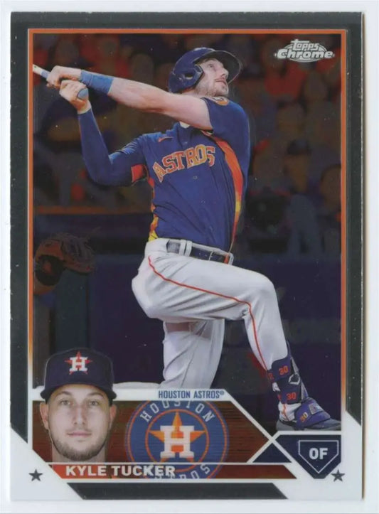 Kyle Tucker 2023 Topps Chrome #6 baseball card for Houston Astros collectors