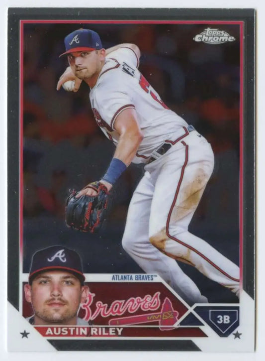 2023 Topps Chrome #66 Austin Riley NM-MT Atlanta Braves Baseball Card image