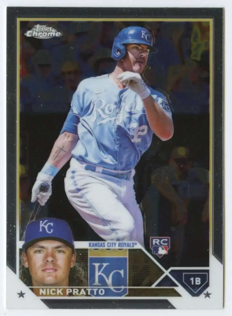 2023 Topps Chrome Nick Pratto RC Baseball Card Kansas City Royals NM-MT Condition