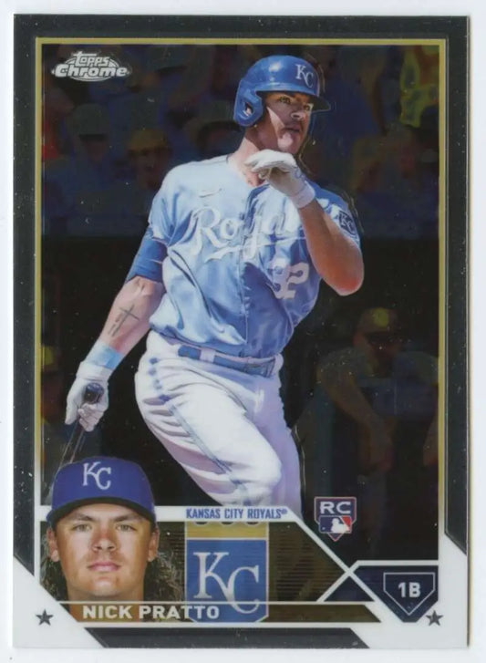 2023 Topps Chrome Nick Pratto RC Baseball Card Kansas City Royals NM-MT Condition