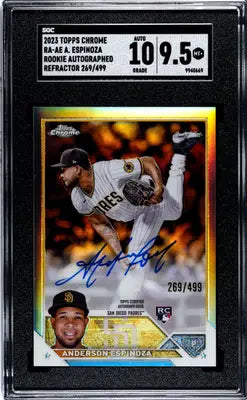 2023 Topps Chrome Anderson Espinoza #RA-AE RK. Autograph Ref 269/499 SGC 9.5