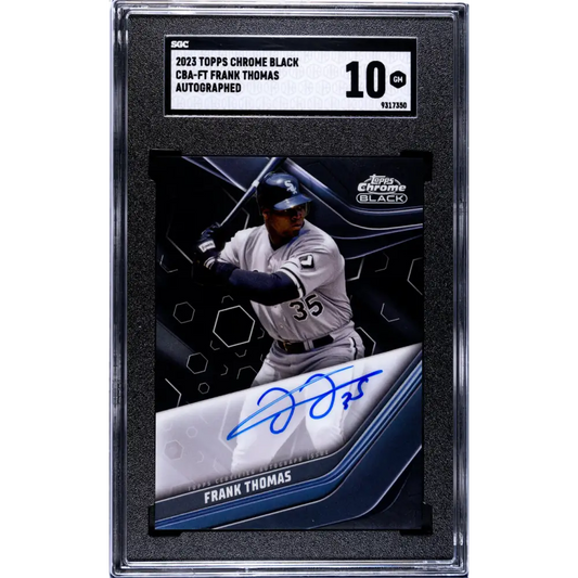 2023 Topps Chrome Black #CBA-FT Frank Thomas SGC 10 Gem Auto Chicago White Sox Baseball Card