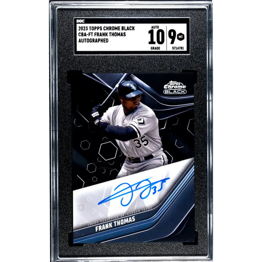 2023 Topps Chrome Black #CBA-FT Frank Thomas SGC 9 MINT Auto Chicago White Sox Baseball Card
