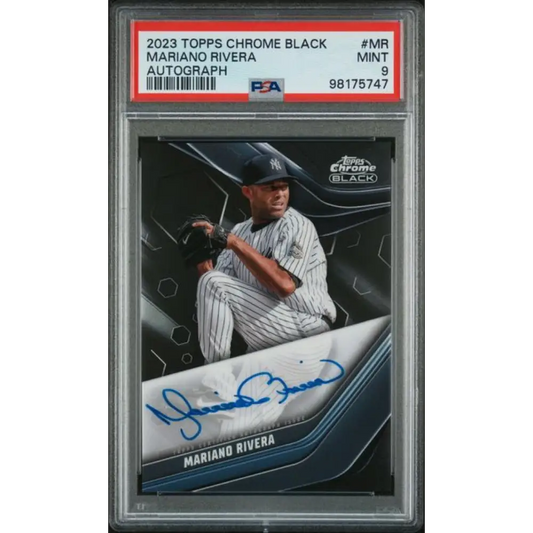 2023 Topps Chrome Black #CBA-MR Mariano Rivera PSA 9 MINT Auto New York Yankees Baseball Card
