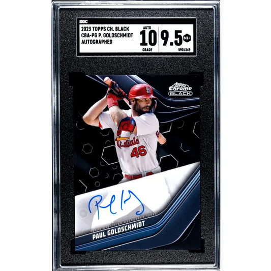 2023 Topps Chrome Black #CBA-PG Paul Goldschmidt SGC 9.5 MINT+ Auto St. Louis Cardinals Baseball Card