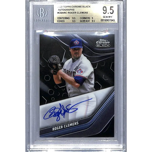 2023 Topps Chrome Black #CBA-RC Roger Clemens BGS 9.5 Gem Mint Auto Toronto Blue Jays Baseball Card