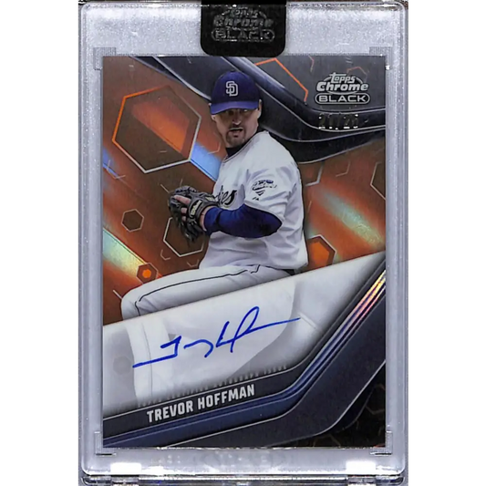 2023 Topps Chrome Black Refractor Orange #CBA-TH Trevor Hoffman NM-MT Auto 21/25 San Diego Padres Baseball Card