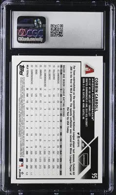 Graded 2023 Topps Chrome Corbin Carroll baseball card CGC 10