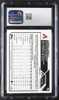 Graded Chrome Corbin Carroll baseball card from 2023 Topps Chrome series