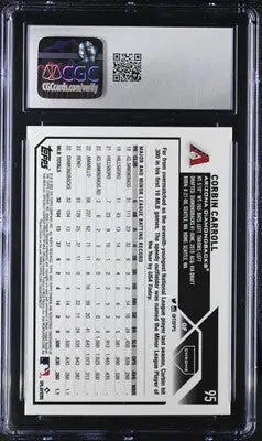 Graded 2023 Topps Chrome Corbin Carroll baseball card CGC 9