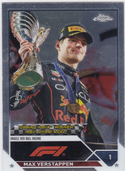 2023 Topps Chrome Formula 1 Max Verstappen Red Bull Racing trading card