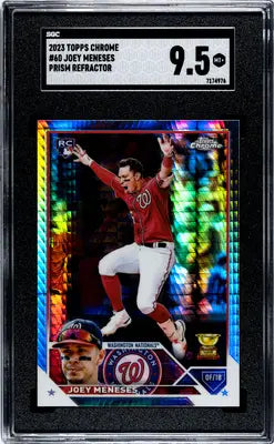 2023 Topps Chrome Joey Meneses Prizm Refractor baseball card SGC 9.5