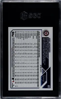 Graded 2023 Topps Chrome Joey Meneses Prism Refractor baseball card SGC 9.5