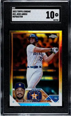 Graded 2023 Topps Chrome Jose Abreu #41 Refractor Baseball Card SGC 10