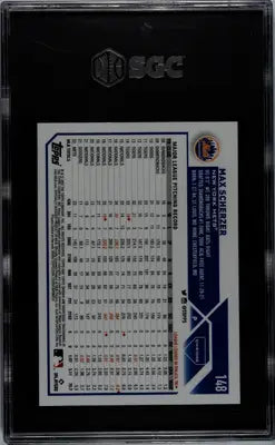 Graded chrome max Max Scherzer baseball card from 2023 Topps Chrome Max series