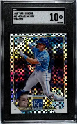 2023 Topps Chrome Michael Massey #42 Xfractor Baseball SGC 10