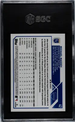 2023 Topps Chrome Michael Massey #42 Xfractor Baseball SGC 10
