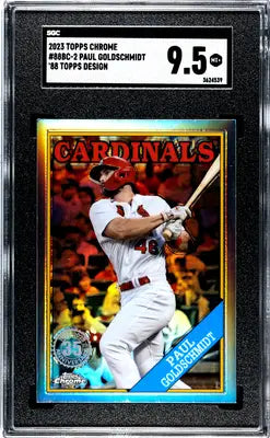 2023 Topps Chrome Paul Goldschmidt baseball card with 9.5 SGC grade, Topps Chrome Paul