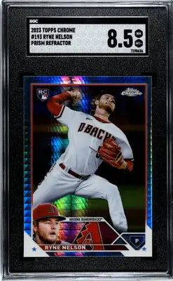 2023 Topps Chrome Ryne Nelson Prism Refractor Baseball Card SGC 8.5