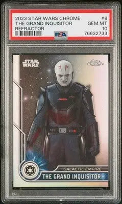 PSA-graded 2023 Topps Chrome Star Wars The Grand Inquisitor Refractor card