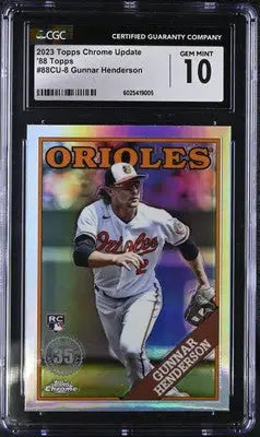 Graded Gunnar Henderson baseball card from 2023 Topps Chrome Update series