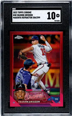 2023 Topps Chrome Vaughn Grissom Magenta Refractor baseball card SGC 10