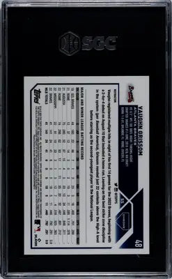 2023 Topps Chrome Vaughn Grissom #48 Refractor Baseball SGC 9