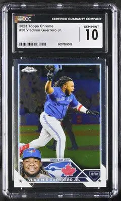 Graded 2023 Topps Chrome Vladimir Guerrero Jr. baseball card CGC 10