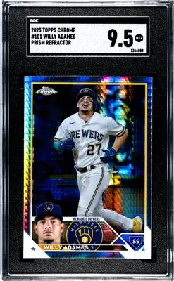 2023 Topps Chrome Willy Adames #101 Prism Refractor baseball card in SGC 9.5 condition