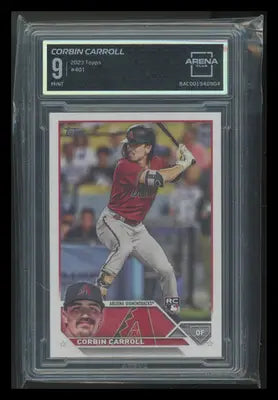 Graded Corbin Carroll baseball card from 2023 Topps Corbin Carroll series