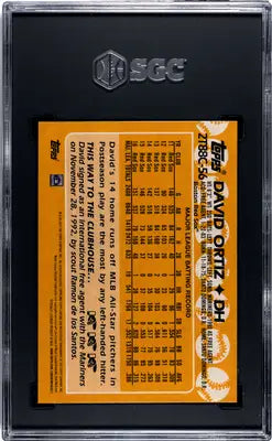 Encased David Ortiz baseball card from 2023 Topps David Ortiz series SGC 9.5