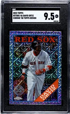 2023 Topps David Ortiz Topps Chrome 88 Baseball Card SGC 9.5 graded image