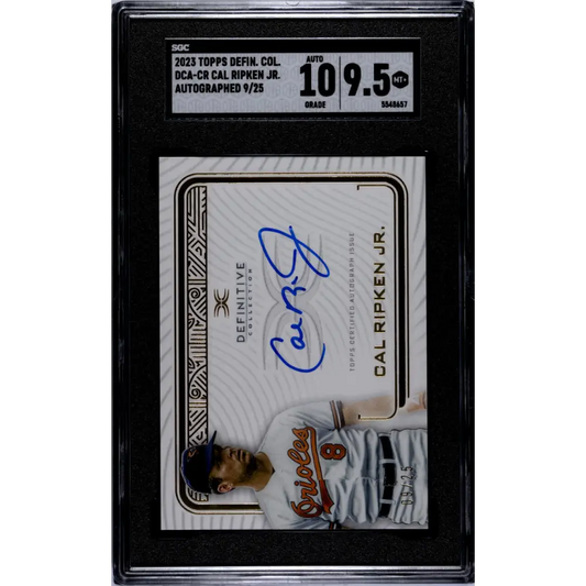 2023 Topps Definitive #DCA-CR Cal Ripken Jr. SGC 9.5 MINT+ Auto 9/25 Baltimore Orioles Baseball Card