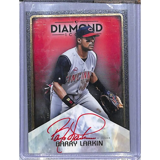 2023 Topps Diamond Icons #AC-BL Barry Larkin NM-MT Auto 4/5 Cincinnati Reds Baseball Card