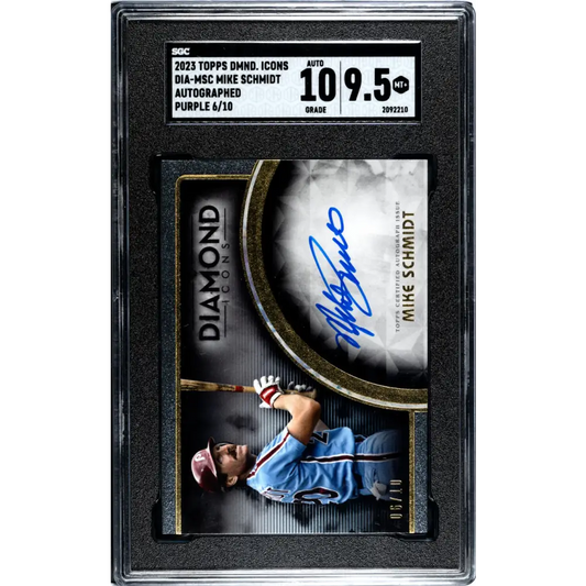2023 Topps Diamond Icons #DIA-MSC Mike Schmidt SGC 9.5 MINT+ Auto 6/10 Philadelphia Phillies Baseball Card