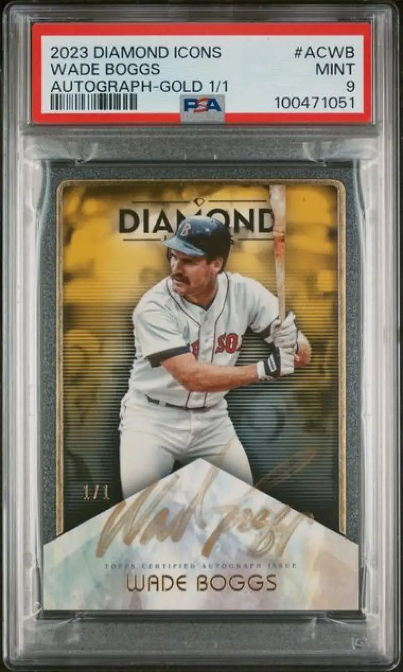 PSA-graded 2023 Topps Diamond Icons Gold Wade Boggs Boston Red Sox baseball card