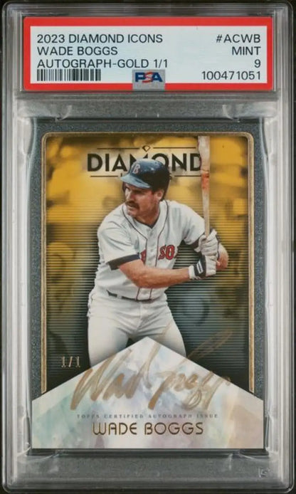 PSA-graded 2023 Topps Diamond Icons Gold Wade Boggs Boston Red Sox baseball card