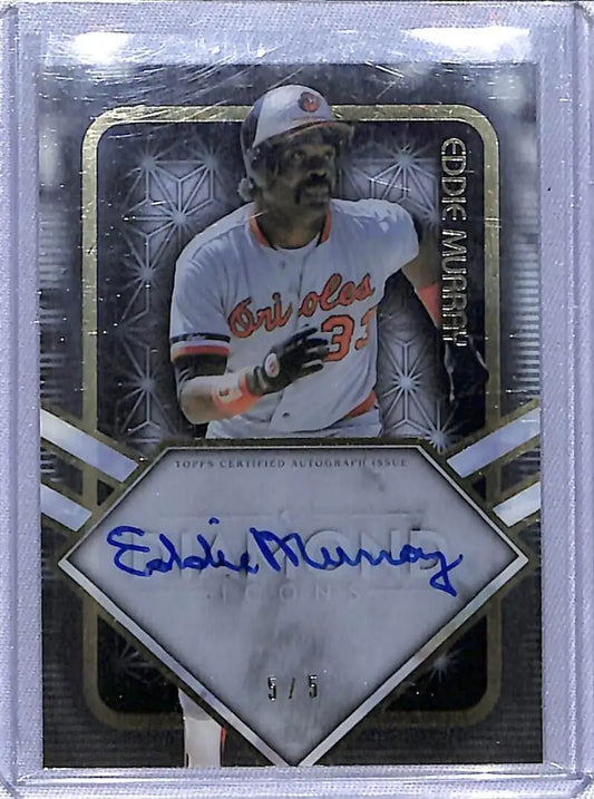 Baseball trading card of Eddie Murray, Baltimore Orioles, Topps Diamond Icons, autographed