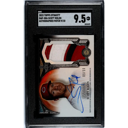 2023 Topps Dynasty #DAP-SR6 Scott Rolen SGC 9.5 MINT+ MEM Auto 9/10 Cincinnati Reds Baseball Card