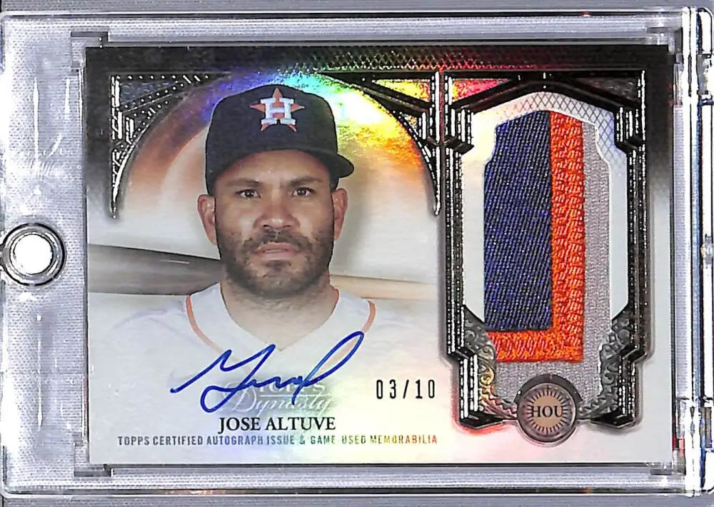 Jose Altuve Houston Astros Topps Dynasty Dynastic trading card with autograph and memorabilia