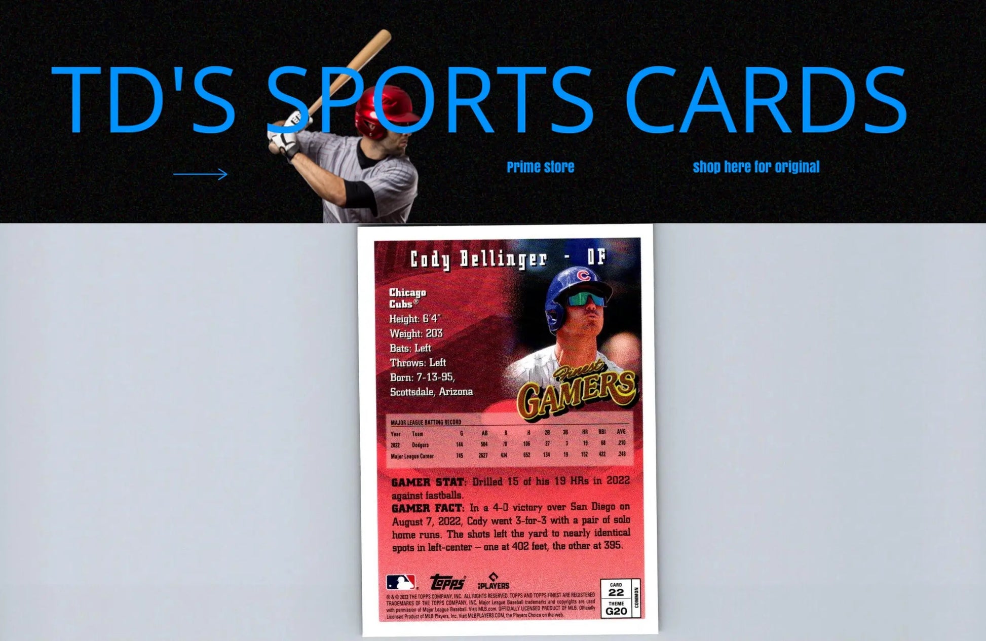Cody Bellinger 2023 Topps Finest Flashbacks #22 baseball card for collectors