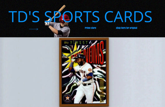 2023 Topps Finest Flashbacks #40 Yordan Alvarez collectible baseball card design
