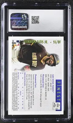 Graded 2023 Topps Finest Flashbacks Fernando Tatis Jr. baseball card CGC 9.5